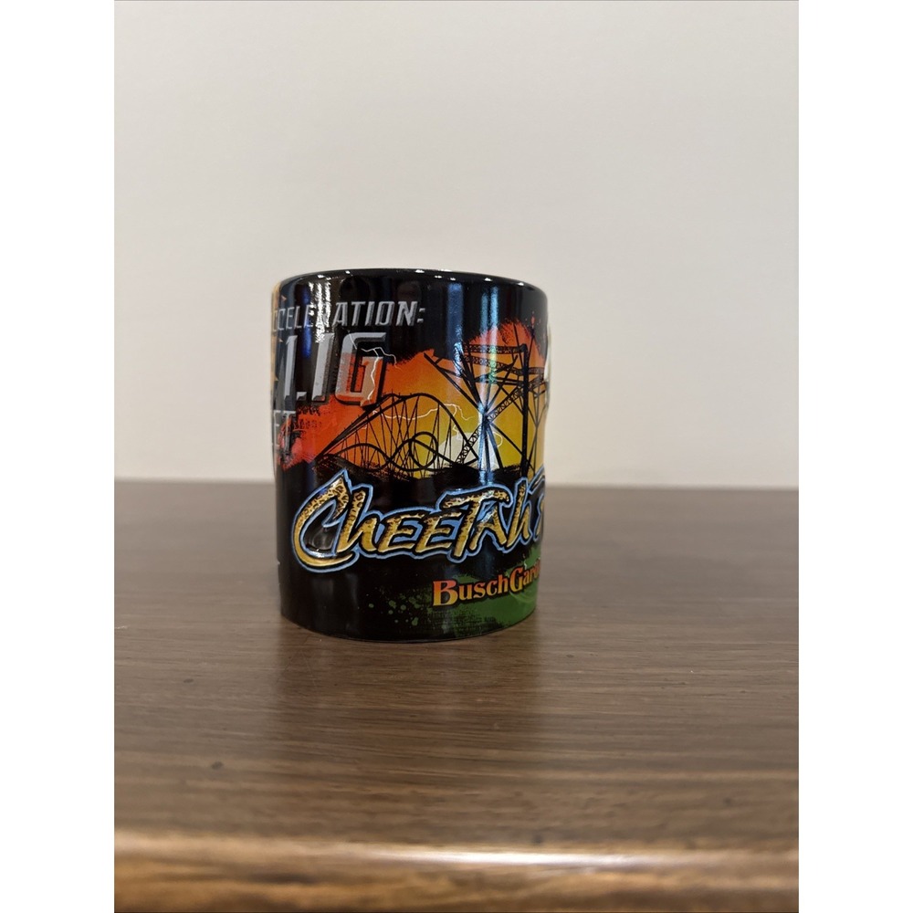 Busch Gardens Cheetah Hunt Roller Coaster Coffee Mug Tampa Florida Souvenier - Picture 5 of 9